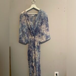 Multi color‎ wrap relaxed dress / cover up small